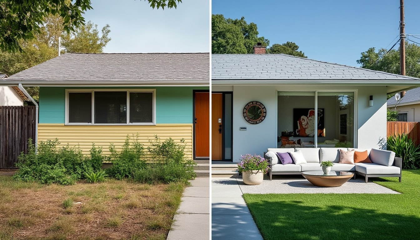 découvrez la transformation époustouflante d'une maison des années 60 à travers notre projet de rénovation. admirez le contraste saisissant entre l'avant et l'après, et inspirez-vous des idées pour moderniser votre propre espace tout en préservant son charme d'antan.