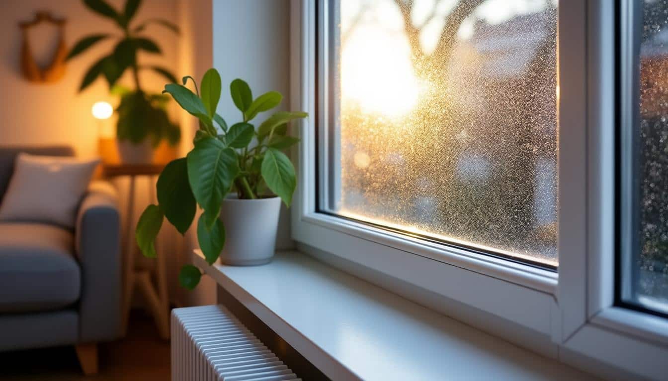 Illustration: Comprendre la condensation sur les fenêtres à profil aluminium et son transfert thermique