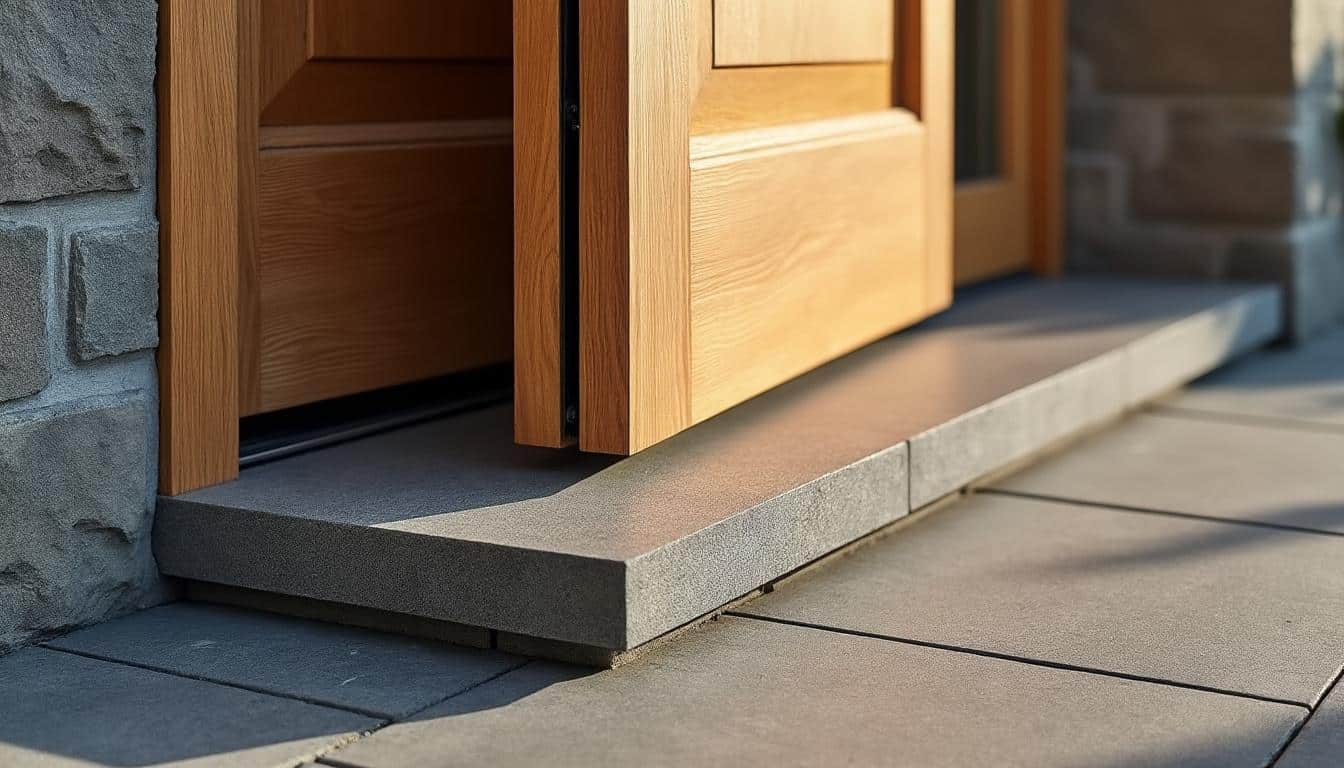 Illustration: Comprendre le rôle essentiel du rejingot dans un seuil de porte