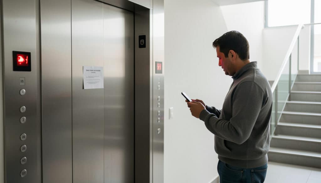 Ascenseur en panne dans l’immeuble : que faire ?